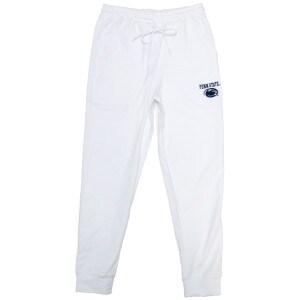 white elevation joggers with Penn State and Athletic Logo on left thigh